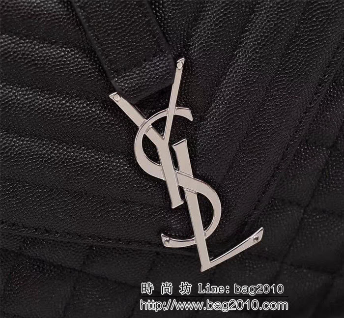 YSL聖羅蘭 爆款 魚子醬紋牛皮鏈條單肩斜挎包 26808 YAS1327